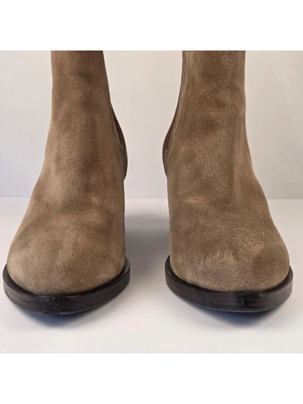 M.Gemi Era Suede Block Heel Ankle Boots Size 37 Made In Italy